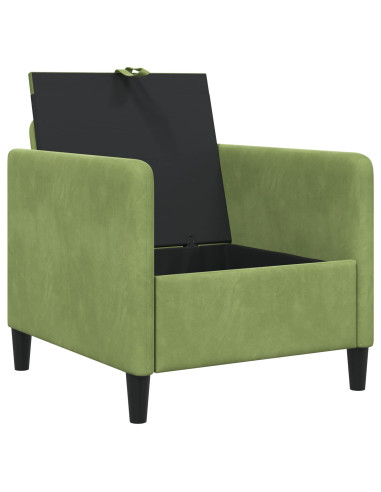 Divano con Storage Verde chiaro 72 x 78 x 87 cm Poliestere