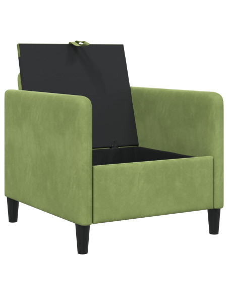 Divano con Storage Verde chiaro 72 x 78 x 87 cm Poliestere