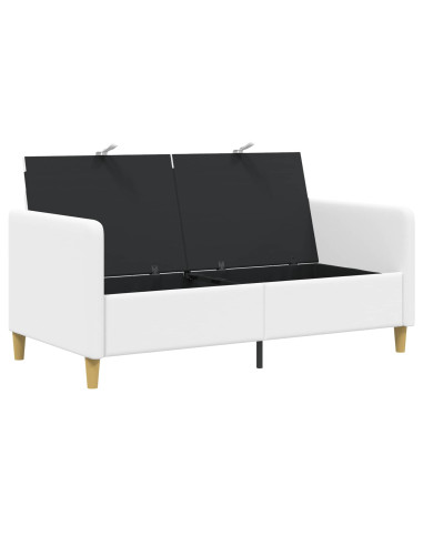 Divano con Storage Bianco 152 x 78 x 87 cm Poliestere