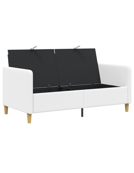 Divano con Storage Bianco 152 x 78 x 87 cm Poliestere