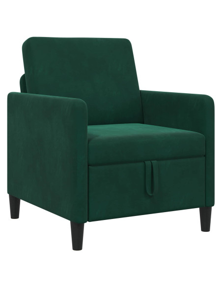 Divano con Storage Verde Scuro 72 x 78 x 87 cm Poliestere