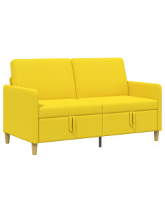 Divano con Storage Giallo Chiaro 152 x 78 x 87 cm Poliestere 2