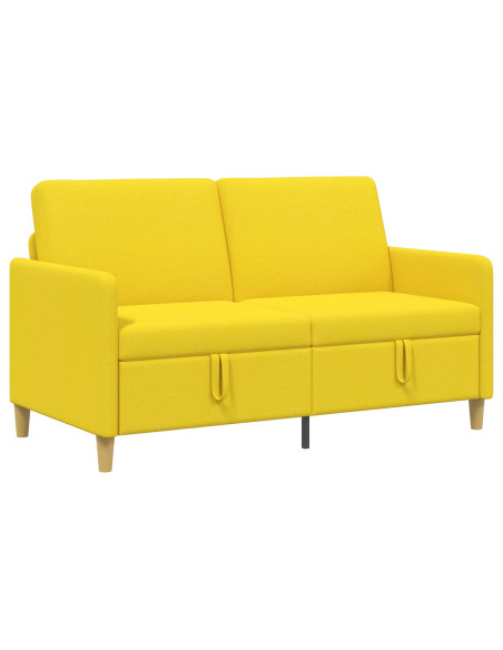 Divano con Storage Giallo Chiaro 152 x 78 x 87 cm Poliestere