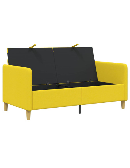 Divano con Storage Giallo Chiaro 152 x 78 x 87 cm Poliestere