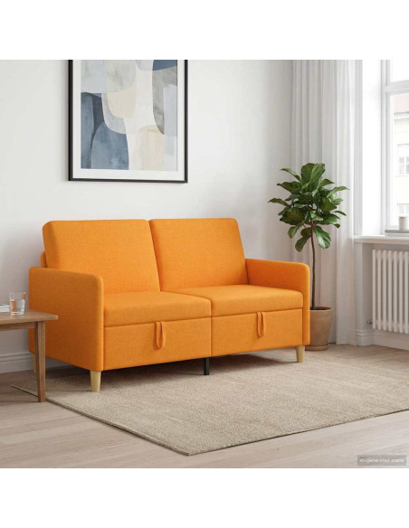 Divano con Storage Giallo Scuro 152 x 78 x 87 cm Poliestere