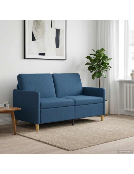 Divano con Storage Blu 152 x 78 x 87 cm Poliestere