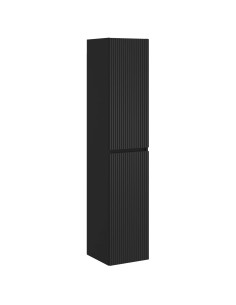 Mobiletto da Bagno a Muro Nero 33 x 34,5 x 160 cm