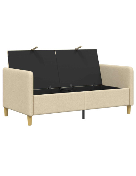 Divano con Storage Crema 152 x 78 x 87 cm Poliestere