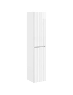 Mobiletto da Bagno a Muro Bianco Lucido 33 x 34,5 x 160 cm