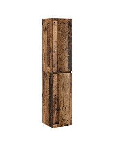 Mobiletto da Bagno a Muro Legno antico 33 x 34,5 x 160 cm