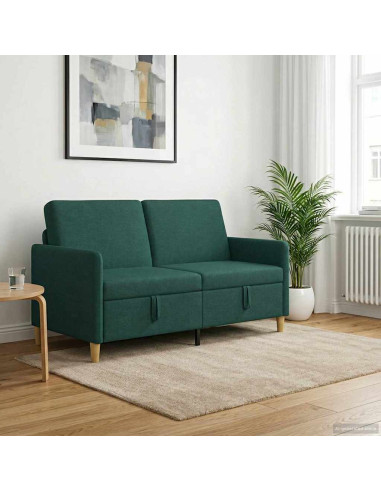 Divano con Storage Verde Scuro 152 x 78 x 87 cm Poliestere
