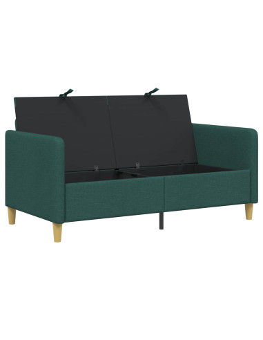 Divano con Storage Verde Scuro 152 x 78 x 87 cm Poliestere