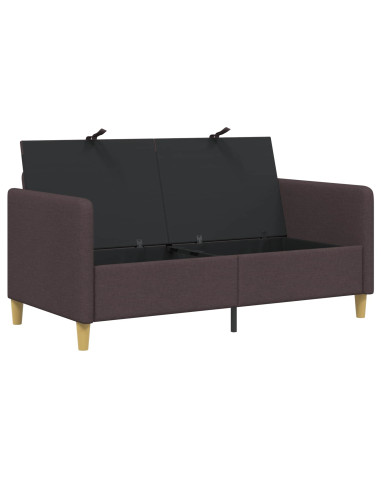 Divano con Storage Marrone Scuro 152 x 78 x 87 cm Poliestere
