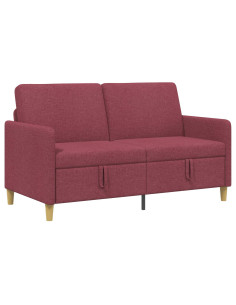 Divano con Storage Rosso Vino 152 x 78 x 87 cm Poliestere 2