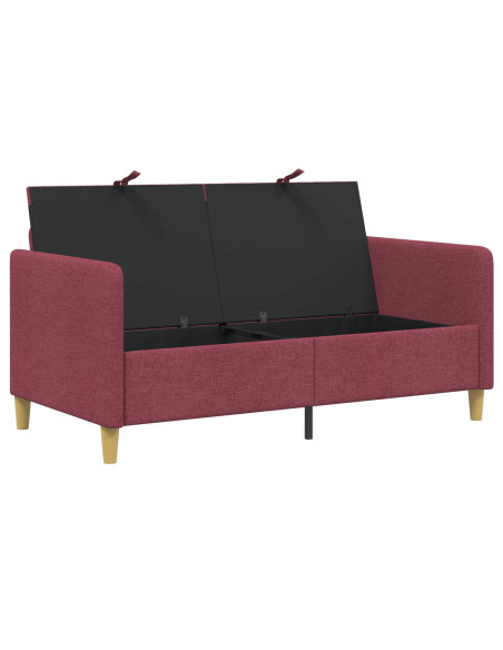 Divano con Storage Rosso Vino 152 x 78 x 87 cm Poliestere