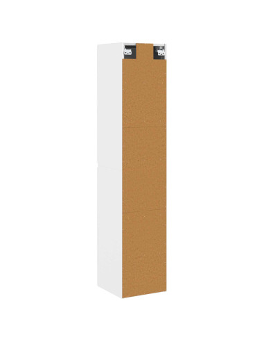 Mobiletto da Bagno a Muro Bianco 33 x 34,5 x 160 cm
