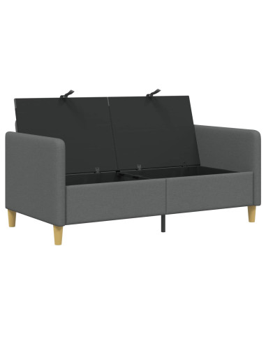 Divano con Storage Grigio Scuro 152 x 78 x 87 cm Poliestere