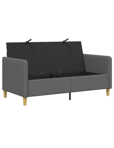 Divano con Storage Grigio Scuro 152 x 78 x 87 cm Poliestere