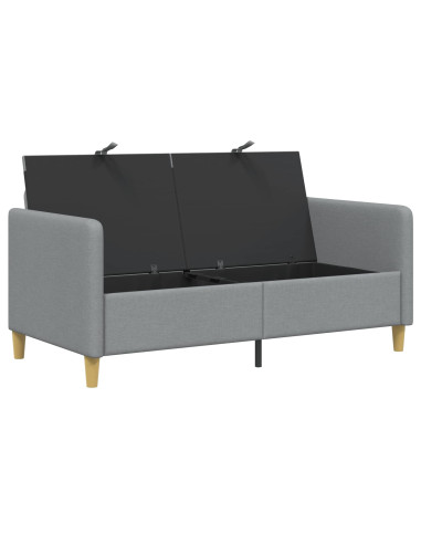 Divano con Storage Grigio Chiaro 152 x 78 x 87 cm Poliestere