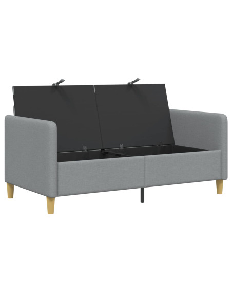 Divano con Storage Grigio Chiaro 152 x 78 x 87 cm Poliestere