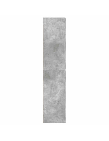 Mobiletto da Bagno a Muro Grigio Cemento 33 x 34,5 x 160 cm