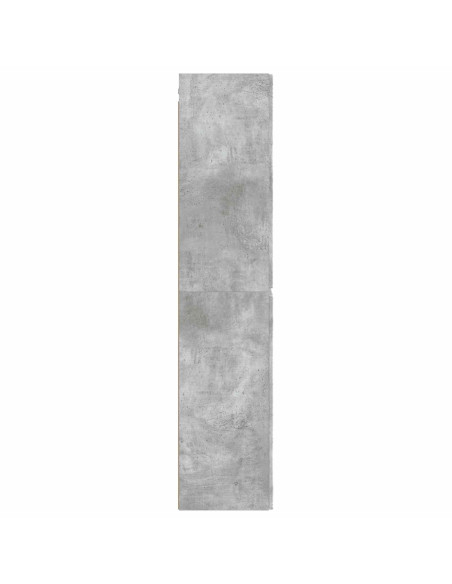 Mobiletto da Bagno a Muro Grigio Cemento 33 x 34,5 x 160 cm