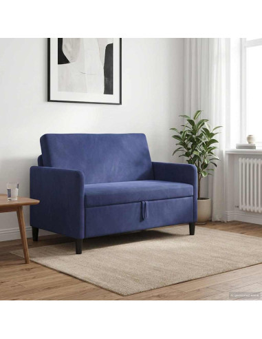Divano con Storage Blu Polizia 122 x 78 x 87 cm Poliestere