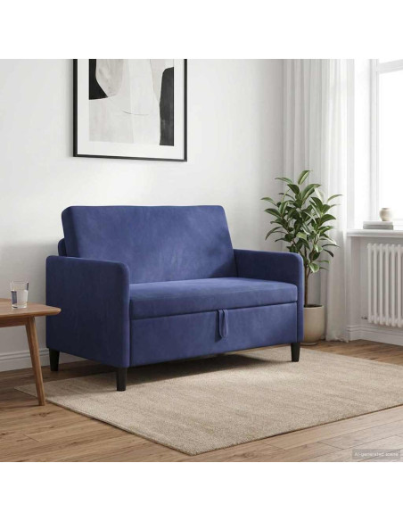 Divano con Storage Blu Polizia 122 x 78 x 87 cm Poliestere