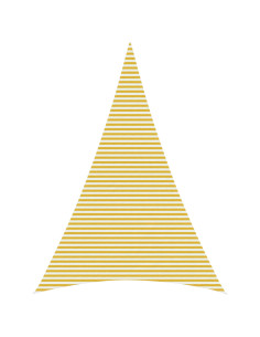 Telo Ombra 5 x 7 x 7 m HDPE Triangolare Giallo e Bianco
