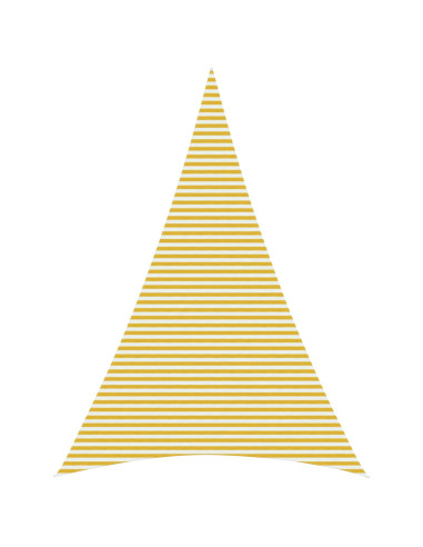 Telo Ombra 5 x 7 x 7 m HDPE Triangolare Giallo e Bianco