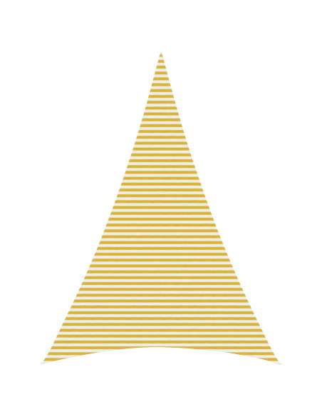 Telo Ombra 5 x 7 x 7 m HDPE Triangolare Giallo e Bianco