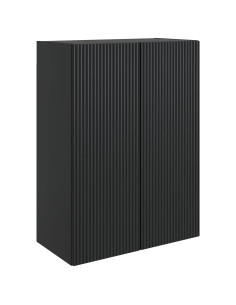 Mobiletto a muro Nero 66 x 34,5 x 90 cm Legno ingegnerizzato