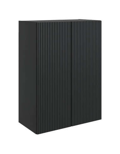 Mobiletto a muro Nero 66 x 34,5 x 90 cm Legno ingegnerizzato