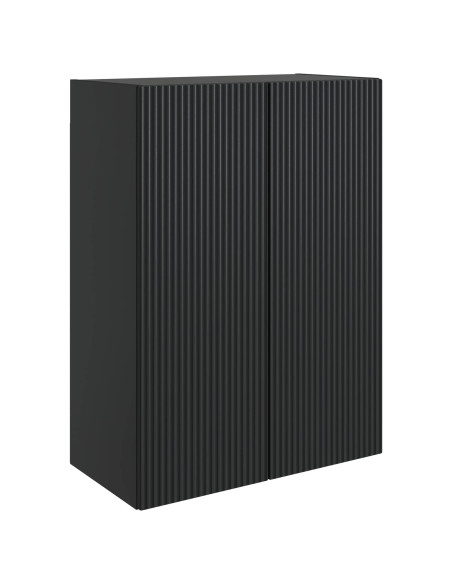 Mobiletto a muro Nero 66 x 34,5 x 90 cm Legno ingegnerizzato