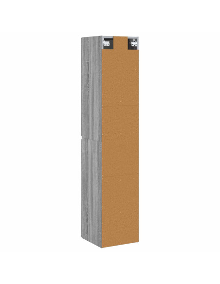 Mobiletto da Bagno a Muro Sonoma grigio 33 x 34,5 x 160 cm