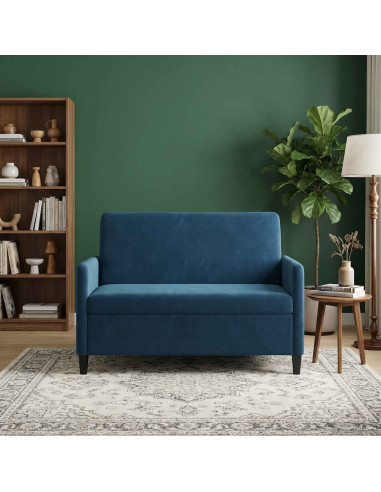 Divano con Storage Blu 122 x 78 x 87 cm Poliestere