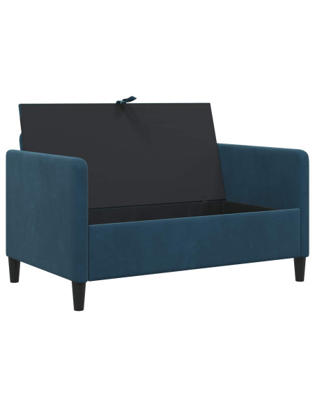 Divano con Storage Blu 122 x 78 x 87 cm Poliestere