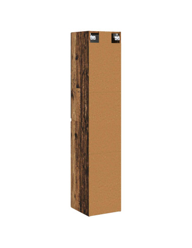 Mobiletto da Bagno a Muro Legno antico 33 x 34,5 x 160 cm