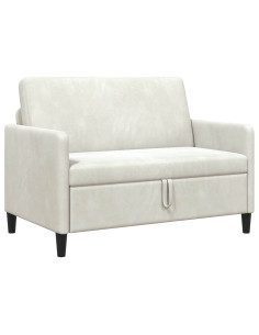 Divano con Storage Crema 122 x 78 x 87 cm Poliestere 2