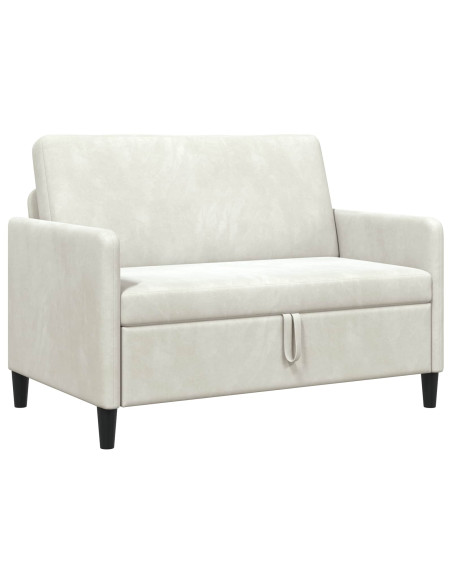 Divano con Storage Crema 122 x 78 x 87 cm Poliestere