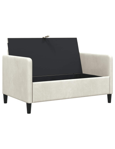 Divano con Storage Crema 122 x 78 x 87 cm Poliestere