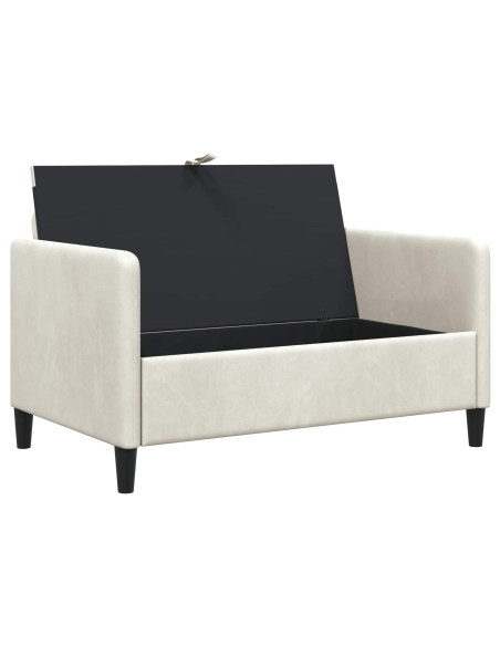 Divano con Storage Crema 122 x 78 x 87 cm Poliestere