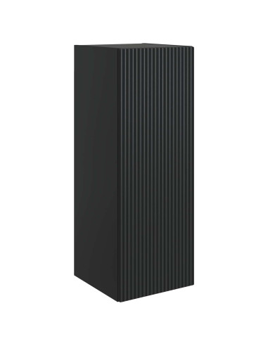 Mobiletto a muro Nero 33 x 34,5 x 90 cm Legno ingegnerizzato