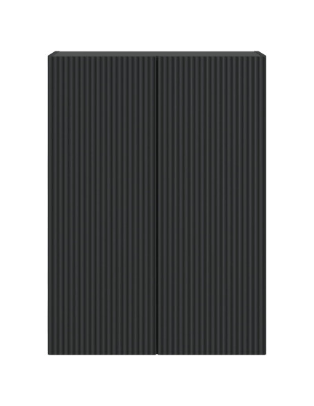 Mobiletto a muro Nero 66 x 34,5 x 90 cm Legno ingegnerizzato