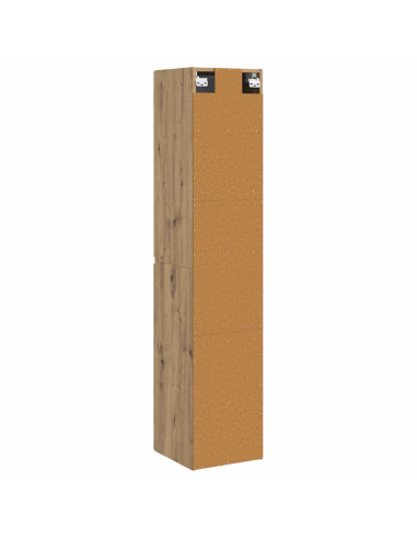 Mobiletto da Bagno a Muro Rovere Artigianale 33 x 34,5 x 160 cm