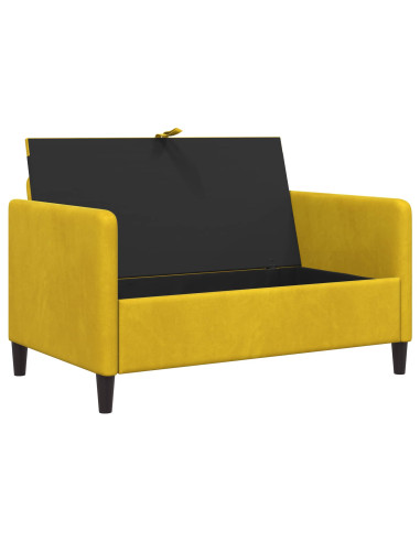 Divano con Storage Giallo 122 x 78 x 87 cm Poliestere