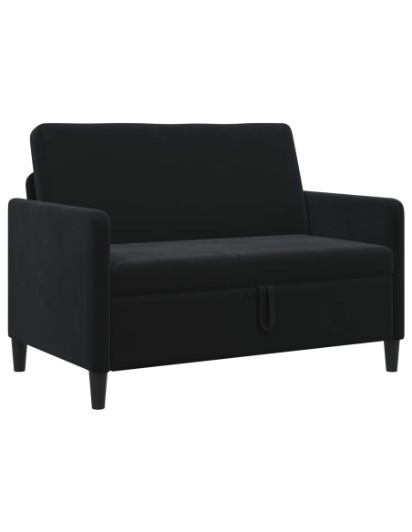 Divano con Storage Nero 122 x 78 x 87 cm Poliestere