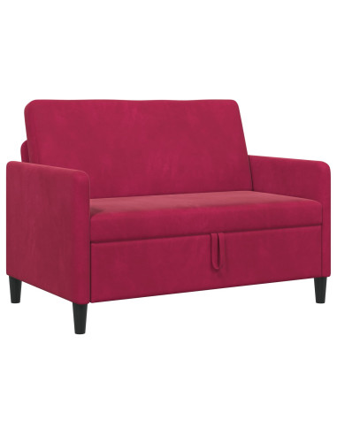 Divano con Storage Rosso Vino 122 x 78 x 87 cm Poliestere