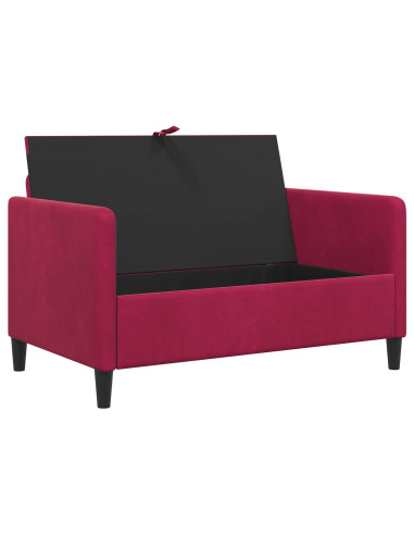 Divano con Storage Rosso Vino 122 x 78 x 87 cm Poliestere