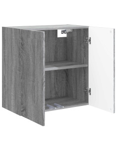 Mobiletto a muro Sonoma grigio 59 x 31 x 60 cm 2
